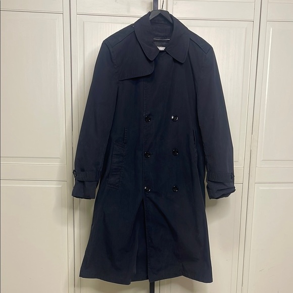 Vintage DSCP Man’s Army All Weather Trench Coat Black Size 38R - Picture 1 of 12
